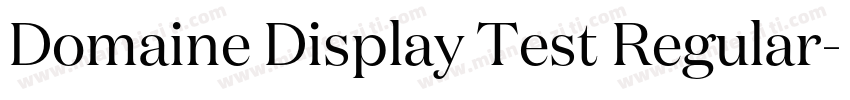 Domaine Display Test Regular字体转换
